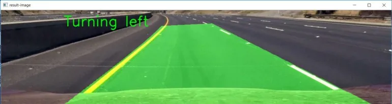 Lane detection project screenshot